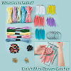 DIY Woven Net/Web with Feather Making Kits DIY-GA0008-81-2