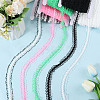 25M Nylon Elastic Pleated Lace Trim OCOR-CY0001-13A-5