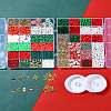 Christmas DIY Polymer Clay & Acrylic & Glass Beads: Bracelets Making Kits DIY-FS0007-99-9