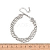 304 Stainless Steel Beads Multi-strand Bracelets BJEW-K287-01P-5