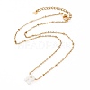Natural Shell Initial Pendant Necklaces NJEW-JN03298-2