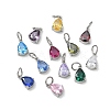 304 Stainless Steel Pave Cubic Zirconia Charms CU-CBABCF3-03P-1