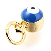 Brass Enamel Pendants KK-Y001-02B-03G-3