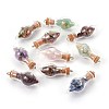 Natural Gemstone Chip Beads Pendants PALLOY-JF00363-1