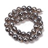 Electroplated Natural Agate Beads Strands G-B191-A07-10mm-05-5