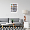 20 Grids Rectangle Felt Wall Mounted Brooch Organizer Display Stands ODIS-WH0038-97-5