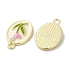 Rack Plating Alloy Enamel Pendants X-FIND-I039-033G-2