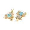 Real 18K Gold Plated Brass Micro Pave Clear Cubic Zirconia Pendants KK-E068-VC419-3