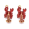 304 Stainless Steel Enamel Pendants STAS-I355-11G-08-1
