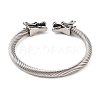 Viking 304 Stainless Steel Open Cuff Bangles for Men BJEW-U001-06B-AS-4