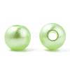 Spray Painted ABS Plastic Imitation Pearl Beads OACR-T015-05A-10-1