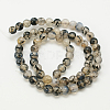 Natural Grey Agate Beads Strands G-G390-8mm-07-2