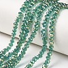Electroplate Transparent Glass Beads Strands EGLA-A034-T8mm-T05-1