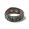 Faux Suede Snap Cord Bracelet BJEW-F428-02-4