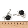 Natural Obsidian Pendants G-D102-01P-08-3