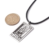 Tarot Card 201 Stainless Steel Pendant Necklaces NJEW-JN04496-03-3