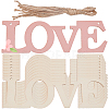 10Pcs DIY Mother's Day Unfinished Wood Word Love Pendants DIY-SP0006-79-1