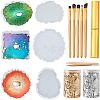 DIY Cup Mat Resin Casting Silicone Molds Kits DIY-OC0002-72-1