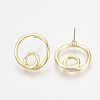 Alloy Stud Earrings PALLOY-S125-040-1