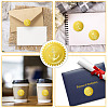 34 Sheets Self Adhesive Gold Foil Embossed Stickers DIY-WH0509-064-4