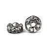 Brass Grade A Crystal Rhinestone Spacer Beads RB-A006-8MM-B-3