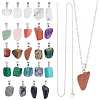 DIY Gemstone Pendant Necklaces Making Kits DIY-UN0001-83P-1