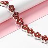 Handmade Porcelain Flower Beads Strands PORC-F003-01A-2
