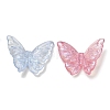 UV Plating Transparent Rainbow Iridescent Acrylic Beads LACR-R001-09A-4