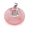 Cherry Quartz Glass Pendants KK-F751-D22-3