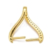 Rack Plating Brass Micro Pave Cubic Zirconia Ice Pick Pinch Bails LS-KK-B056-01G-2