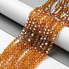 Transparent Electroplate Glass Beads Strands EGLA-A039-T2mm-A28-4