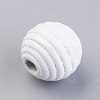 Natural Maple Wood Beehive Beads X-WOOD-Q030-48C-2