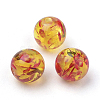 Resin Imitation Amber Beads X-RB660Y-6mm-2-1