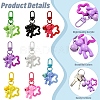 8Pcs 8 Styles Alloy & Acrylic Pendant Decorations HJEW-YW00534-5