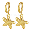 Summer Beach Starfish Stainless Steel Huggie Hoop Dangle Earrings for Women WM0580-5-1