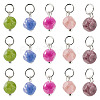 30Pcs Natural Colorful Tourmaline Dice Charms PALLOY-TA00369-1