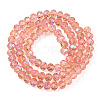 Electroplate Glass Beads Strands EGLA-A034-T3mm-L24-3