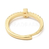 Rack Plating Brass Clear Cubic Zirconia Number 5 Adjustable Rings for Women RJEW-S407-09G-05-3