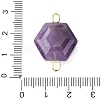 Faceted Natural Amethyst Carved Links G-T146-01G-09-3