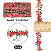 15 Yards Flower Polyester Embroidery Lace Ribbon OCOR-WH0070-77F-2