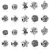 60Pcs 10 Styles Tibetan Style Alloy European Beads TIBE-CJ0001-26-1