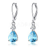 Brass Cubic Zirconia Dangle Earrings FS-WG32116-01-1