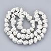 Electroplated Natural Lava Rock Beads Strands G-S352-29S-2