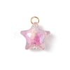 Acrylic with ABS Plastic Imitation Pearl Pendants PALLOY-JF04503-02-3