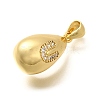 Rack Plating Brass Micro Pave Cubic Zirconia Pendants KK-L226-102G-U-2