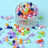 Round Imitation Cat Eye Resin Beads RESI-R157-8mm-M-5