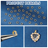 BENECREAT 2 Bags Brass Split Rings FIND-BC0005-12A-4