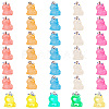 35Pcs 7 Colors Transparent Resin Pendants Colorful Fluorescent Little Frog Pendant Creative Jewelry Accessories JX855A-1