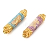 Alloy Enamel Column with Butterfly Links Connector Charms ENAM-M008-10G-2