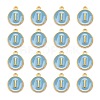 Golden Plated Alloy Enamel Charms X-ENAM-S118-04I-2